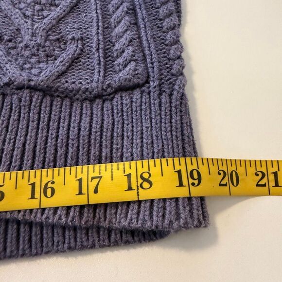 J. Crew Cotton Cable knit Shawl Collar Sweater Size L - Picture 11 of 15